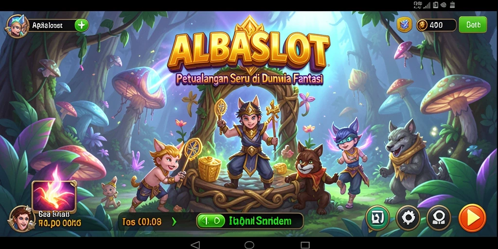 Screenshot gameplay ALBASLOT yang menampilkan petualangan seru dan eksplorasi dunia.