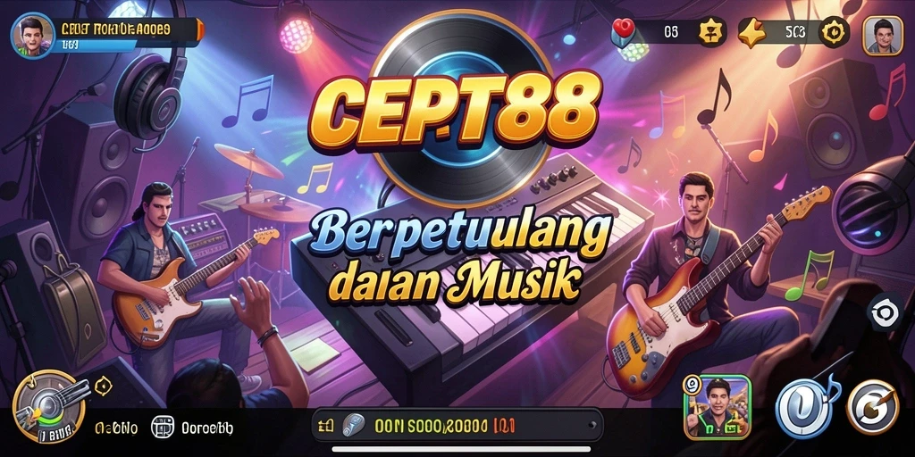 Tangkapan layar gameplay CEPAT88 menunjukkan pengalaman bermain musik yang seru.