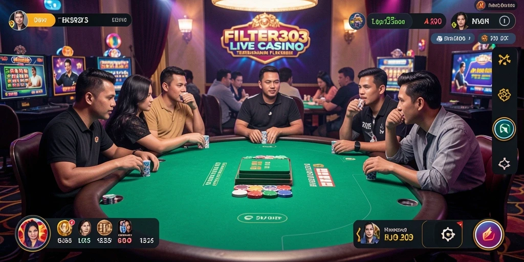 Gameplay Live Casino FILTER303 dengan dealer profesional dan berbagai permainan menarik.