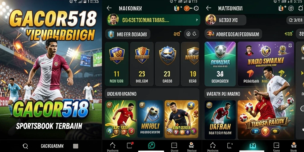 Tampilan gameplay menarik dari GACOR518 dengan fitur Sportsbook.