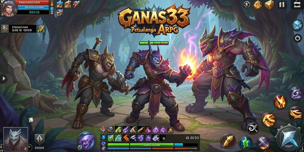 Tampilan gameplay menakjubkan dari GANAS33 yang penuh aksi.