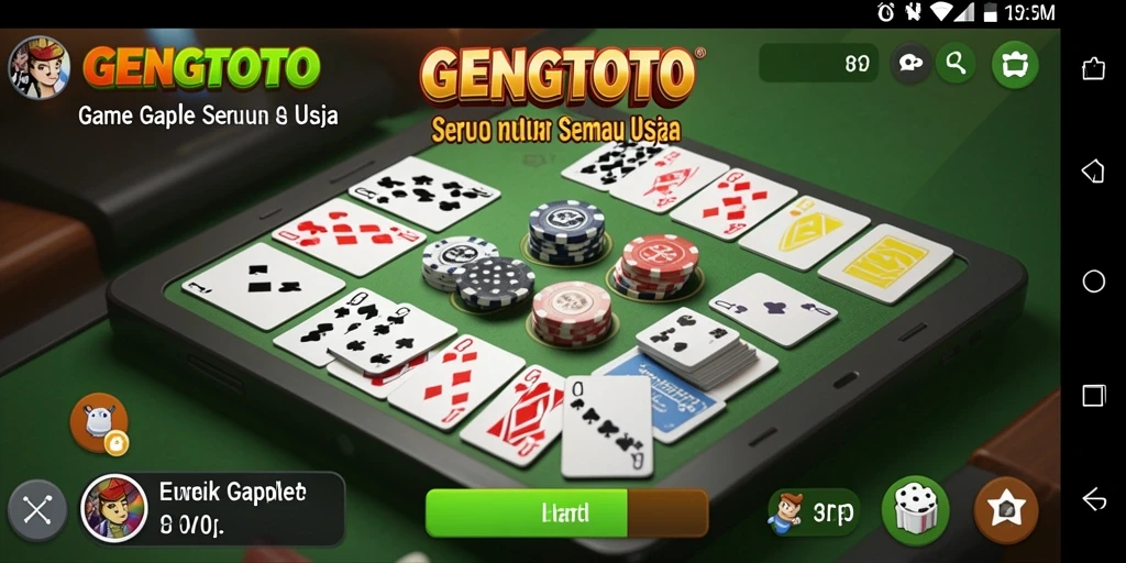 Tampilan gameplay GENGTOTO yang menarik saat bermain Gaple.