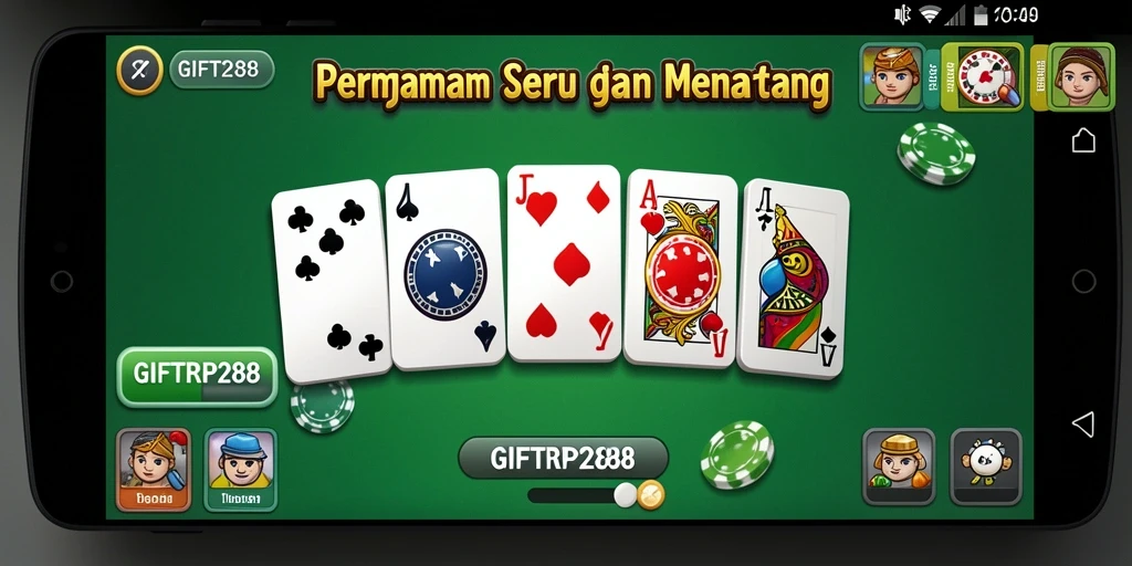 Screenshot gameplay GIFTRP288 menampilkan aksi seru permainan Domino.