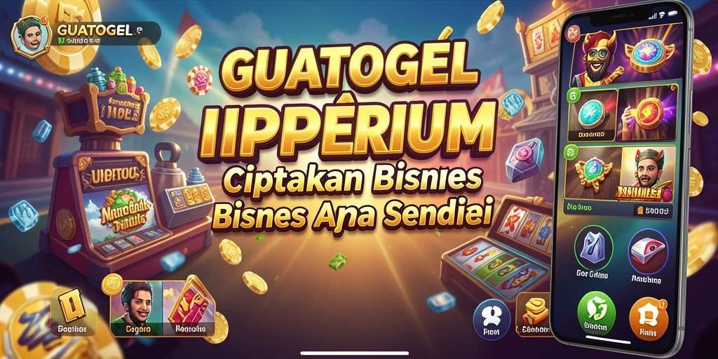 Screenshot GUATOGEL menampilkan antarmuka pengelolaan bisnis yang menarik.