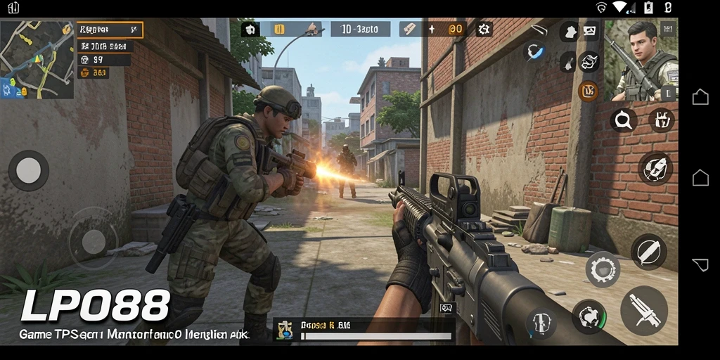 Screenshot gameplay LPO88 menampilkan aksi tembak-menembak yang seru.