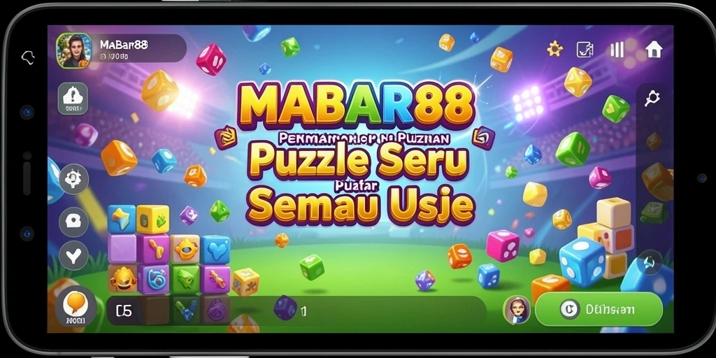 Tampilan gameplay menarik dari MABAR88 dengan beragam level Puzzle.