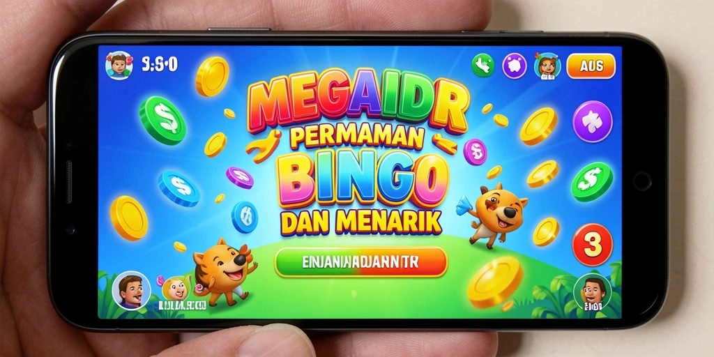 Tampilan gameplay seru dari aplikasi Bingo MEGAIDR.