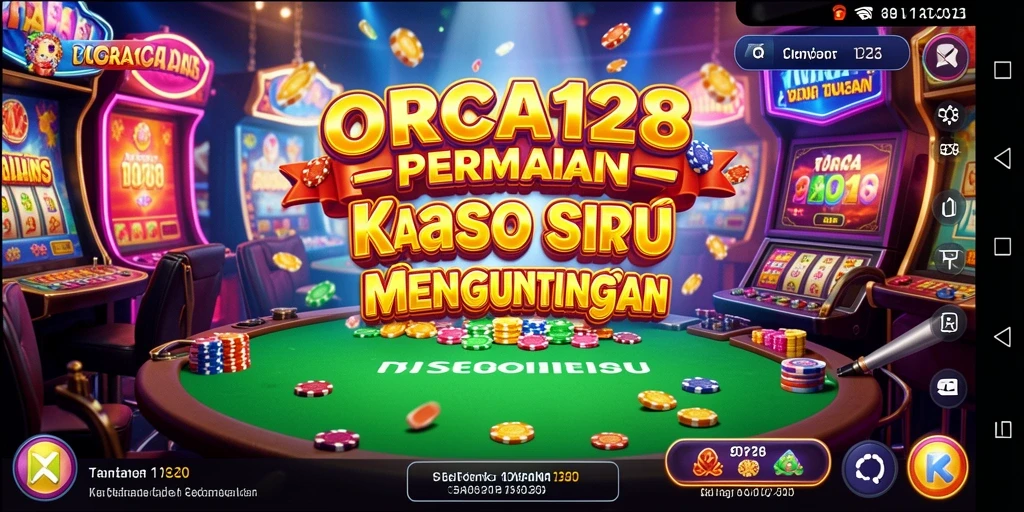Tampilan gameplay menarik di ORCA128 dengan suasana kasino.