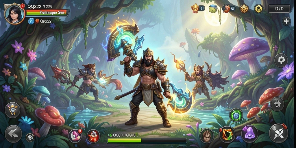 Screenshot utama QQ222 menampilkan gameplay seru di dunia petualangan.