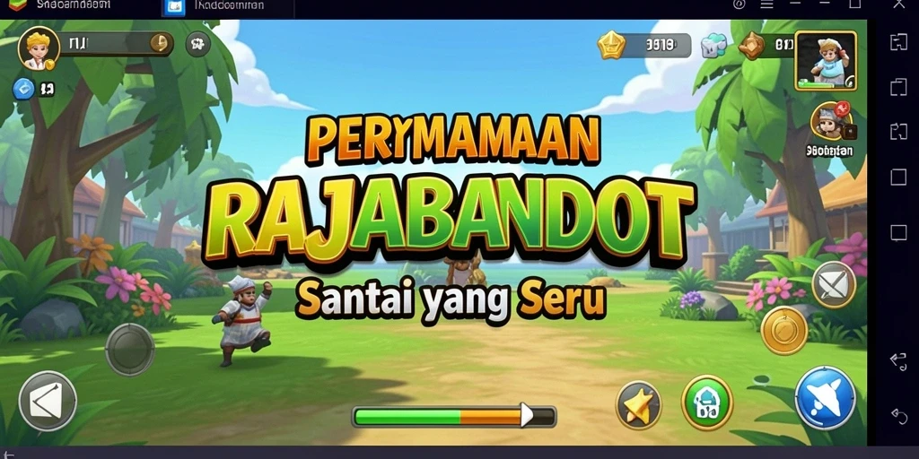 Tampilan penuh warna dari gameplay RAJABANDOT yang menarik.