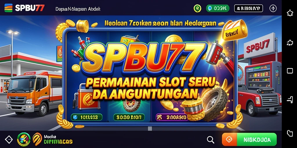 Screenshot gameplay SPBU77 menampilkan mesin slot yang penuh warna.