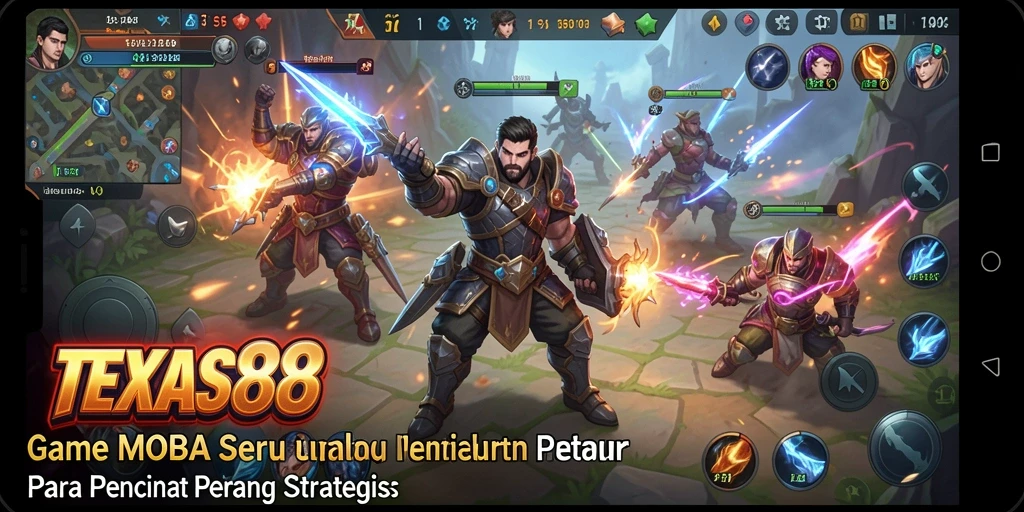 Tampilan menarik dari gameplay aksi intens TEXAS88.