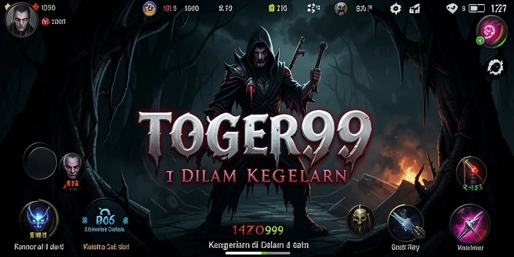 Screenshot gameplay TOTO99 menampilkan suasana horor yang mencekam.